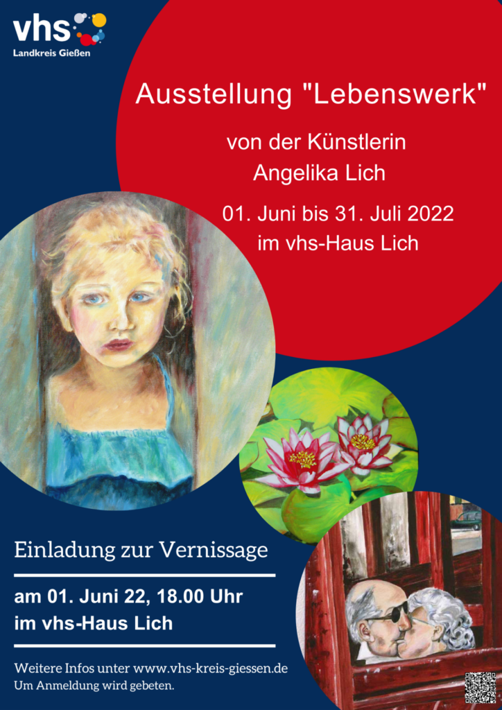 Plakat Ausstellung im vhs-Haus Lich